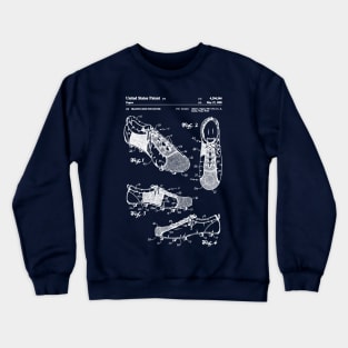 Soccer Cleats Patent White Crewneck Sweatshirt